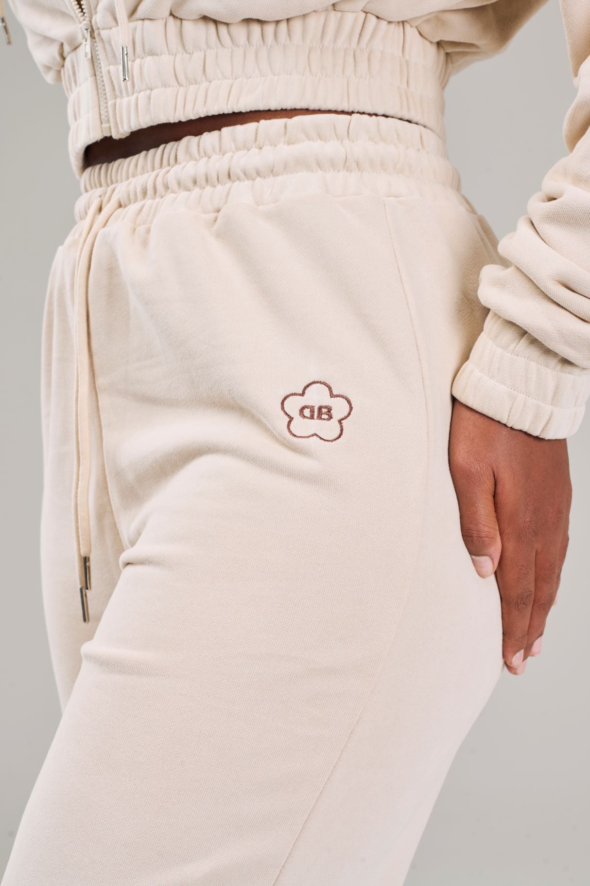 Beige Sweat Pants