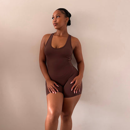 Espresso Short Jumpsuit