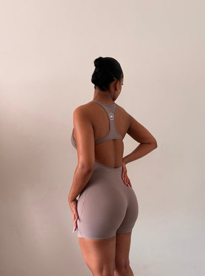 Mocha Short Jumpsuit