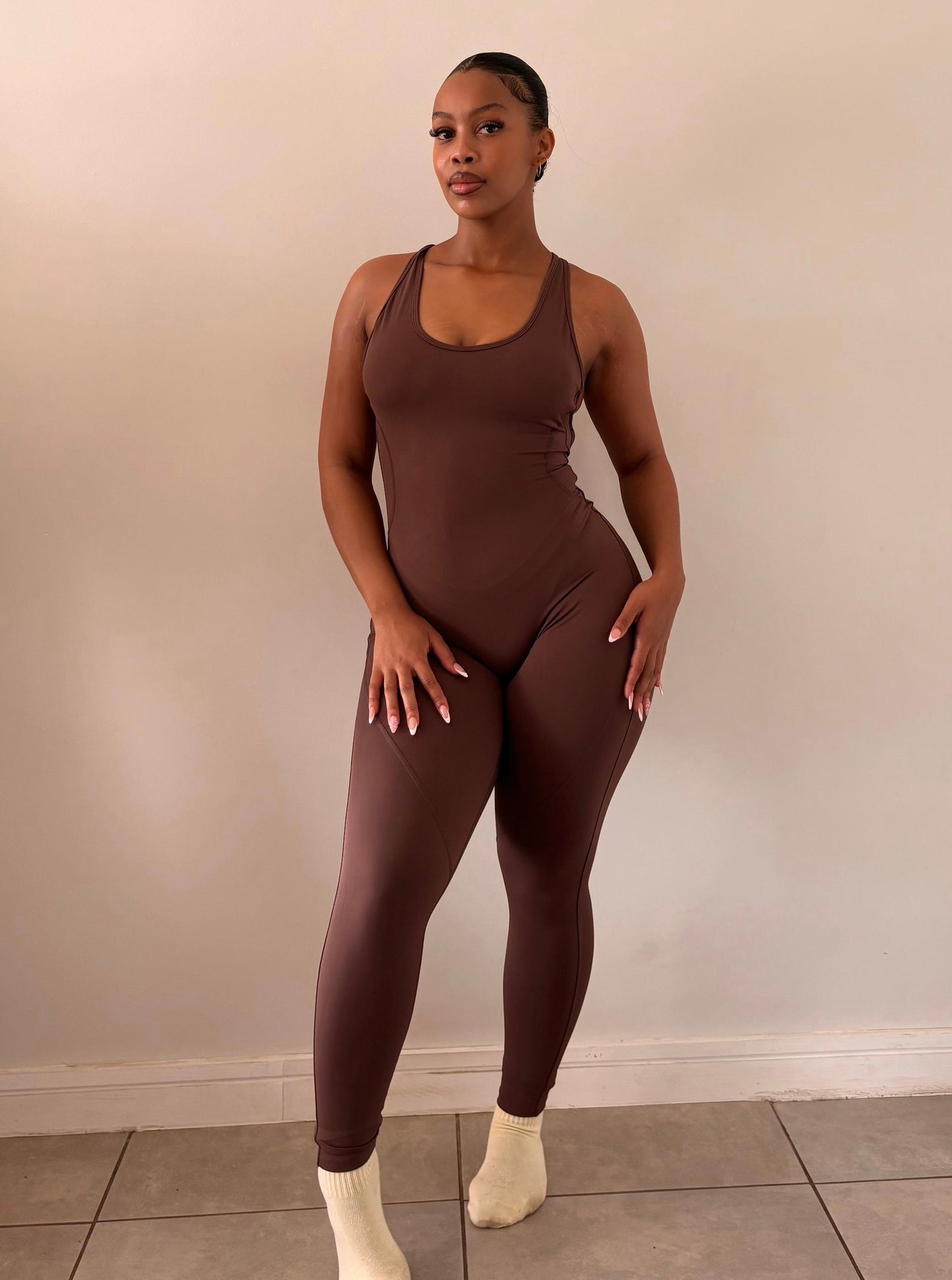 Espresso Long Jumpsuit