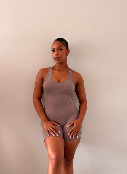 Mocha Short Jumpsuit