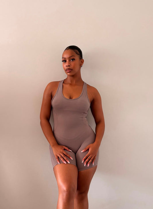 Mocha Short Jumpsuit