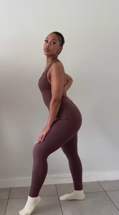 Espresso Long Jumpsuit