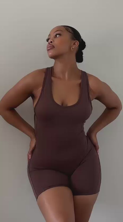 Espresso Short Jumpsuit